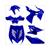 PLAATWERK KIT YAMAHA AEROX TUNING METALLIC BLAUW