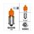 LAMPE BAX9S 12V 10W ORANGE (10)